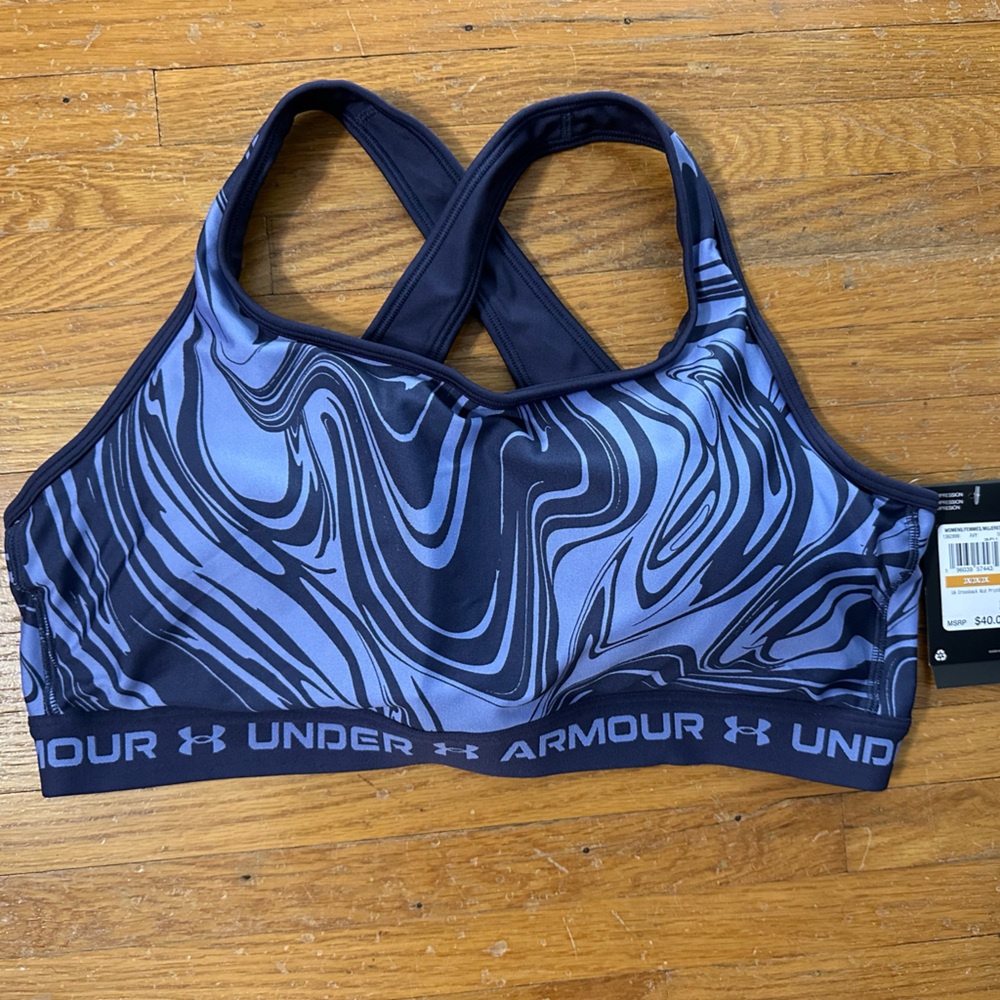 Under Armour Navy Patterned Sports Bra